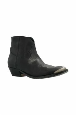 Golden Goose Cowboylaarzen ‘Young’ Leather Ankle Boots Black