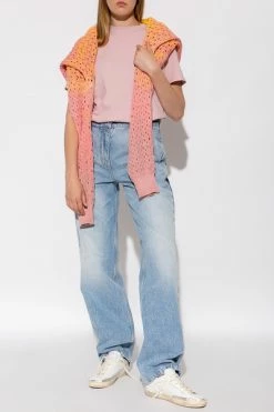 Golden Goose T-shirts T-shirt With Logo Pink -Golden Goose Verkoopwinkel 05a94cfb9d1a0162512037416068d7b7