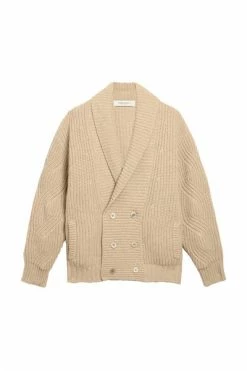 Golden Goose Vesten Journeys Mens Knit Cardigan Beige Beige