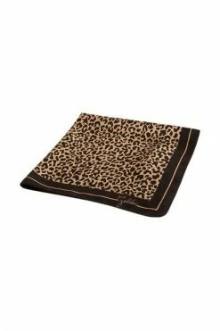 Golden Goose Sjaals FOULARD LEOPARD SILK SCARF Brown