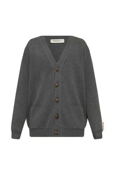 Golden Goose Vesten Cardigan With Logo Gray 4 Golden Goose Vesten Cardigan With Logo Gray - Afbeelding 2