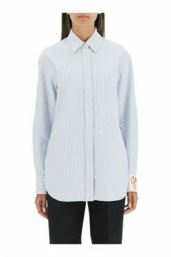 Golden Goose Longsleeve Shirts Candy-stripe Cotton Shirt Blue -Golden Goose Verkoopwinkel 1dd16b6b5bbde35db5d5bed1c54f33a4