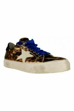 Golden Goose Multicolor Leather Sneakers Brown