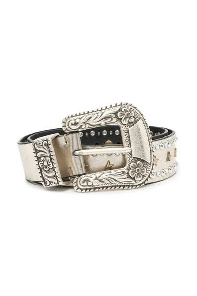 Golden Goose Riemen BELT LACE LAMINATED Gray 3 Golden Goose Riemen BELT LACE LAMINATED Gray