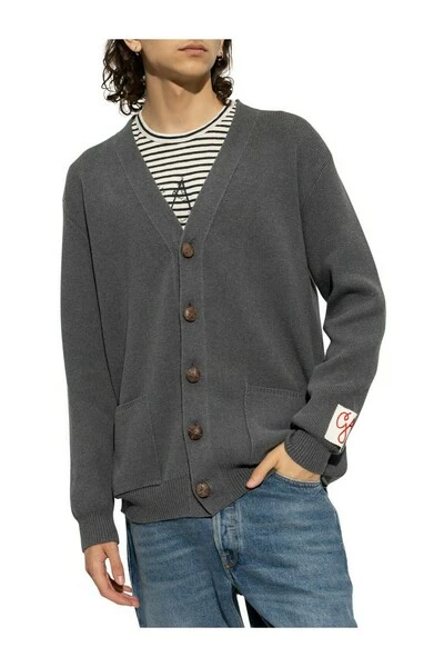 Golden Goose Vesten Cardigan With Logo Gray 5 Golden Goose Vesten Cardigan With Logo Gray - Afbeelding 3