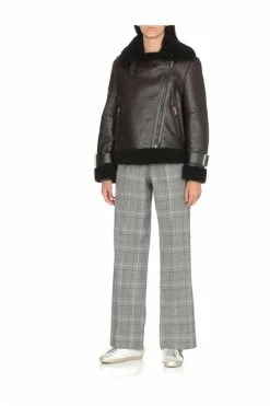 Golden Goose Leren En Suède Jassen Leather Jackets Black