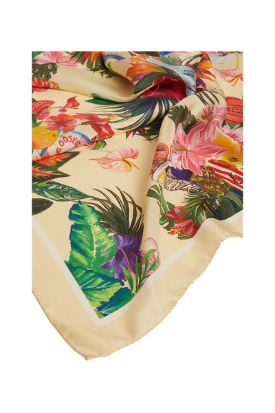 Golden Goose Sjaals Silk Foulard Lemonade Beige 4 Golden Goose Sjaals Silk Foulard Lemonade Beige - Afbeelding 2