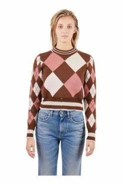 Golden Goose Truien & Vesten Round-neck Knitwear Brown -Golden Goose Verkoopwinkel 3b299705bf5fb9469cbda24589ad192a