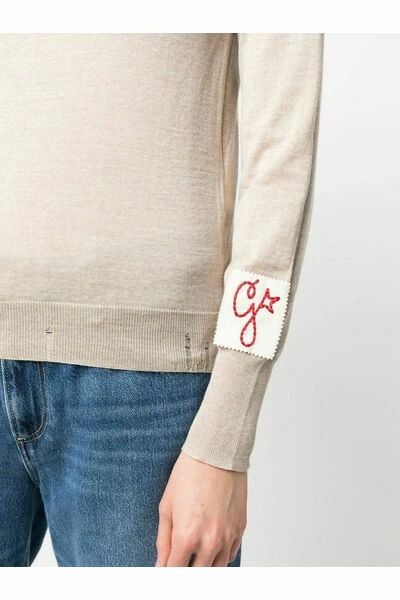 Golden Goose Sweaters Round-neck Knitwear Beige 3 Golden Goose Sweaters Round-neck Knitwear Beige