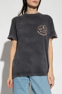 Golden Goose T-shirts T-shirt With Logo Gray -Golden Goose Verkoopwinkel 4463ea0b9834419eab59076cc06199b0