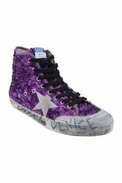 Golden Goose Francy Sneakers With Sequins Purple -Golden Goose Verkoopwinkel 52844ffa8f8ddd0b347218e5c992f1e8