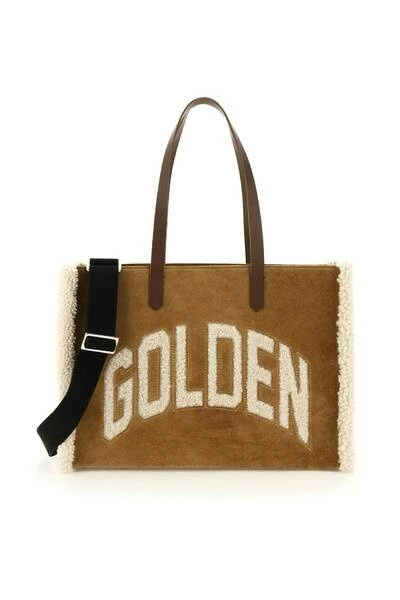 Golden Goose Schoudertassen California East-west Bag With Shearling Detail Beige 4 Golden Goose Schoudertassen California East-west Bag With Shearling Detail Beige - Afbeelding 2