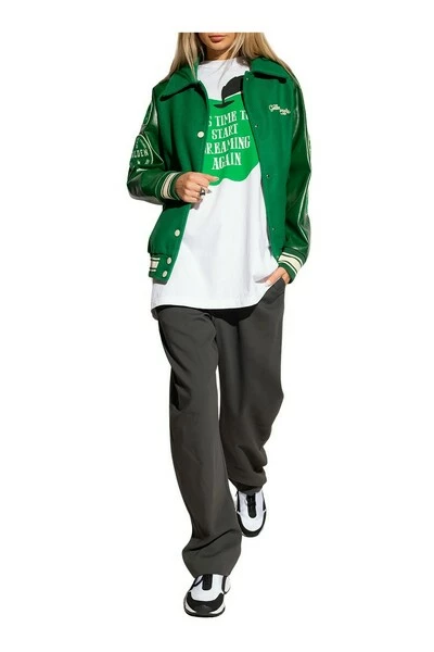 Golden Goose Zomerjassen Jacket With Logo Green 6 Golden Goose Zomerjassen Jacket With Logo Green - Afbeelding 4