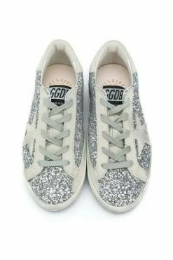 Golden Goose Glittered Sneakers Gray