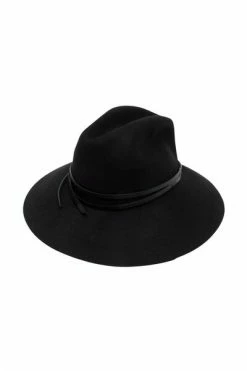Golden Goose Hoeden HAT FELT WITH LEATHER BELT Black