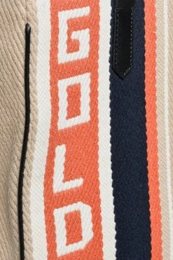 Golden Goose Shoppers CALIFORNIA BAG N-S STRIPE CARPET FABRIC BODY ZIPPED Orange