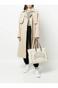 Golden Goose Shoppers Tote Bags White