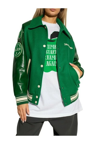 Golden Goose Zomerjassen Jacket With Logo Green 5 Golden Goose Zomerjassen Jacket With Logo Green - Afbeelding 3