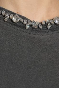 Golden Goose T-shirts T-shirt With Cabochon Crystals Gray -Golden Goose Verkoopwinkel 8bfdb5b64764763e569665c90d555732