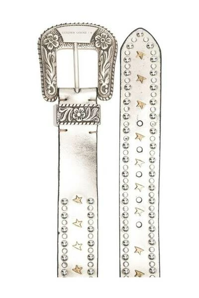 Golden Goose Riemen BELT LACE LAMINATED Gray 4 Golden Goose Riemen BELT LACE LAMINATED Gray - Afbeelding 2