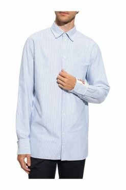 Golden Goose Casual Overhemden Striped Shirt Blue