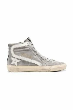 Golden Goose Slide High-Top Sneakers Gray