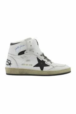 Golden Goose Sky-Star High-Top Lace-Up Sneakers White