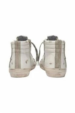 Golden Goose Sneakers Slide Baskets In White Leather White