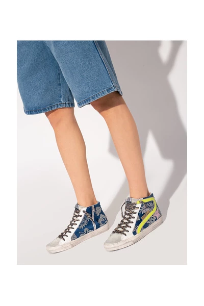 Golden Goose Slide Classic; High-top Sneakers Blue 4 Golden Goose Slide Classic; High-top Sneakers Blue - Afbeelding 2