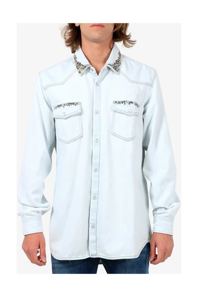 Golden Goose Spijkeroverhemden Shirt Blue 4 Golden Goose Spijkeroverhemden Shirt Blue - Afbeelding 2