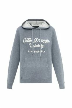 Golden Goose Hoodies & Sweatvesten Hoodie With Logo Gray