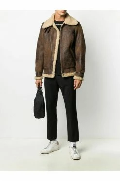 Golden Goose Leren Jassen Jacket Brown -Golden Goose Verkoopwinkel bed16e0fb35ed239ab10cb5ecc7ae276