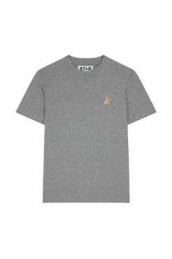 Golden Goose T-shirts Tshirt With Star On The Front Gray