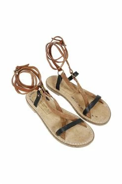 Golden Goose Sandalen GRACE LEATHER SANDALS Brown -Golden Goose Verkoopwinkel c31ac0b21d8048f85e040ac0e86476f8