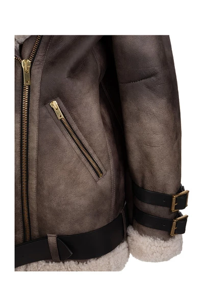 Golden Goose Leren En Suède Jassen Coat Brown 4 Golden Goose Leren En Suède Jassen Coat Brown - Afbeelding 2