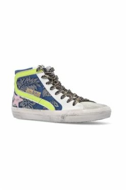 Golden Goose Slide Classic; High-top Sneakers Blue