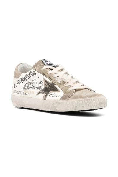 Golden Goose Super-Star Low-Top Sneakers Beige 3 Golden Goose Super-Star Low-Top Sneakers Beige