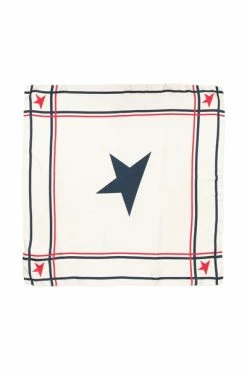 Golden Goose Sjaals GOLDEN FOULARD STAR PRINT SILK White