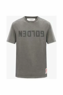 Golden Goose Shirts T-shirt With Logo Gray