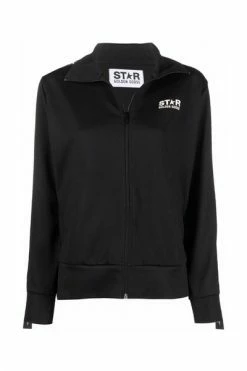 Golden Goose Hoodies & Sweatvesten Logo Zipped Tracksuit Jacket Black