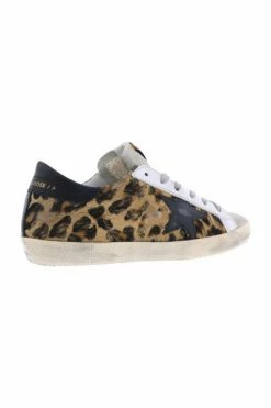 Golden Goose Superstar Leopard Print Sneakers Beige