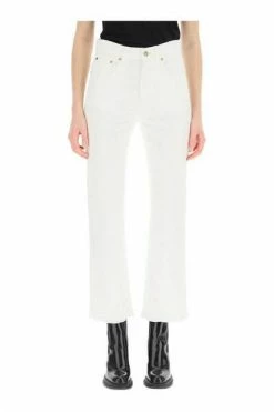 Golden Goose Flared Jeans Journey Cropped Flare Jeans White