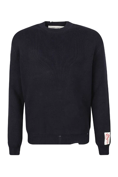 Golden Goose Truien & Vesten Round-neck Knitwear Blue 5 Golden Goose Truien & Vesten Round-neck Knitwear Blue - Afbeelding 3