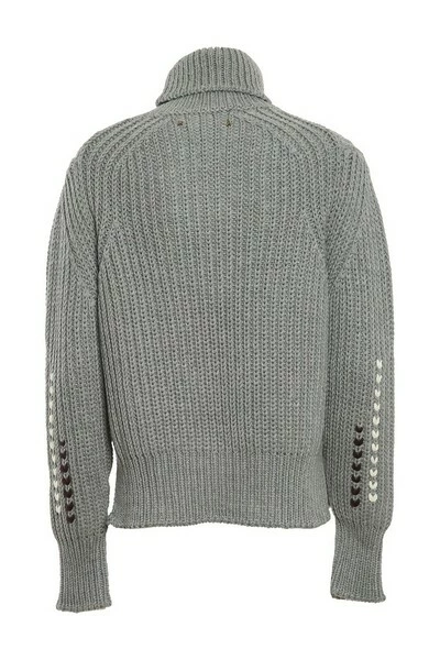Golden Goose Coltruien Stitch-detail Roll Neck Jumper Gray 3 Golden Goose Coltruien Stitch-detail Roll Neck Jumper Gray