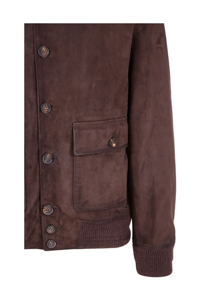 Golden Goose Leren Jassen Leather Jacket Brown 4 Golden Goose Leren Jassen Leather Jacket Brown - Afbeelding 2