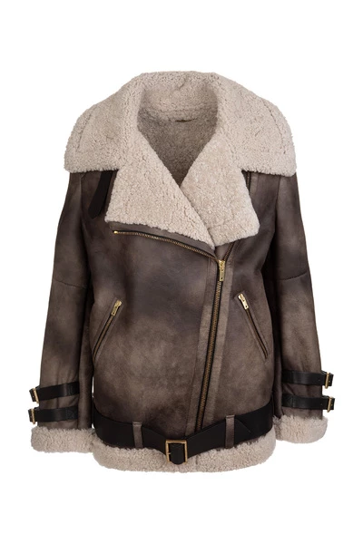 Golden Goose Leren En Suède Jassen Coat Brown 3 Golden Goose Leren En Suède Jassen Coat Brown