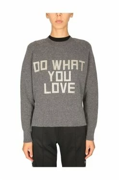 Golden Goose Sweaters Round-neck Knitwear Gray -Golden Goose Verkoopwinkel f496184342a2f3323fb5325fdffcaddc