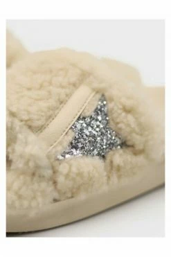 Golden Goose Pantoffels Pool Star With Glitter Star Shoes Beige -Golden Goose Verkoopwinkel f731a9125774aa3d65f39ddc8044242e